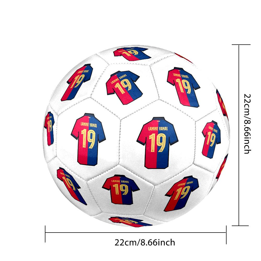 Lamine Yamal Jersey 19 Soccer Ball Size 5 Football Machine Stitched Outdoor Training and Matches for Football Accessories