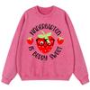 Kindergarten Is Berry Sweet Woman Vintage Washed Cotton Thin Style Sweatshirt Pullover Sweatshirts Casual Loose Tops