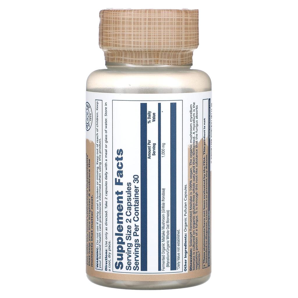 Organic Fermented Mushrooms, Organic Capsules 60 (500Mg Per Capsule)