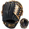ZETT Youth Softball Ground Hero B Size BJGB76545F Glove, All-Around, Black/Pastel (1932), M,