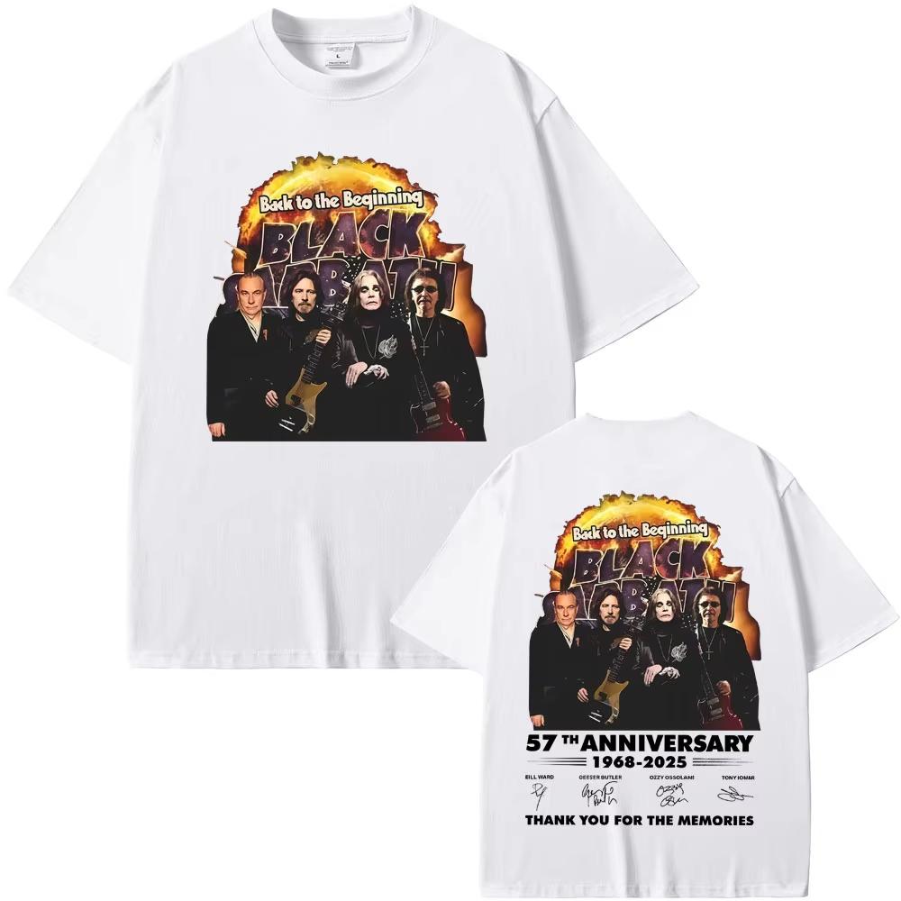 Rock Band Black Sabbath Ozzy Osbourne Back To The Beginning Спасибо за воспоминания Футболка Мужская Хэви-метал Оверсайз Футболка