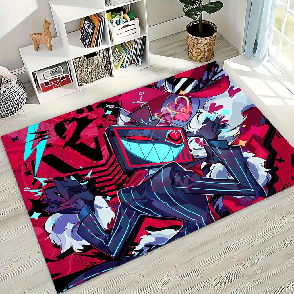 3D H-Helluva Boss Блитцо H-Хазбин Отель Мультяшный Ковер Коврик для Спальни Гостиной Дивана Дома Придверный Коврик Декор, Нескользящий Напольный Коврик