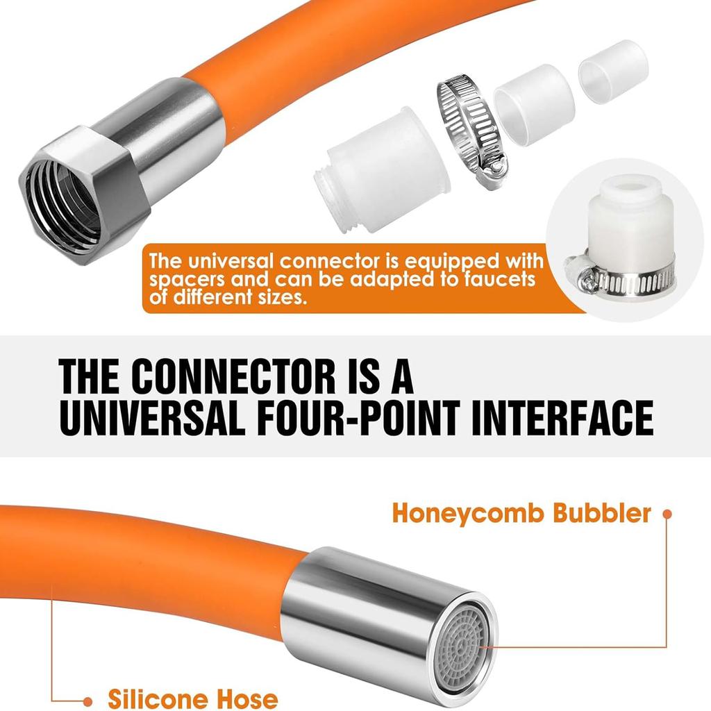 20/30/50cm Water Faucet Extension Pipe Universal Extended Water Pipe Anti-Splash Extension Pipe