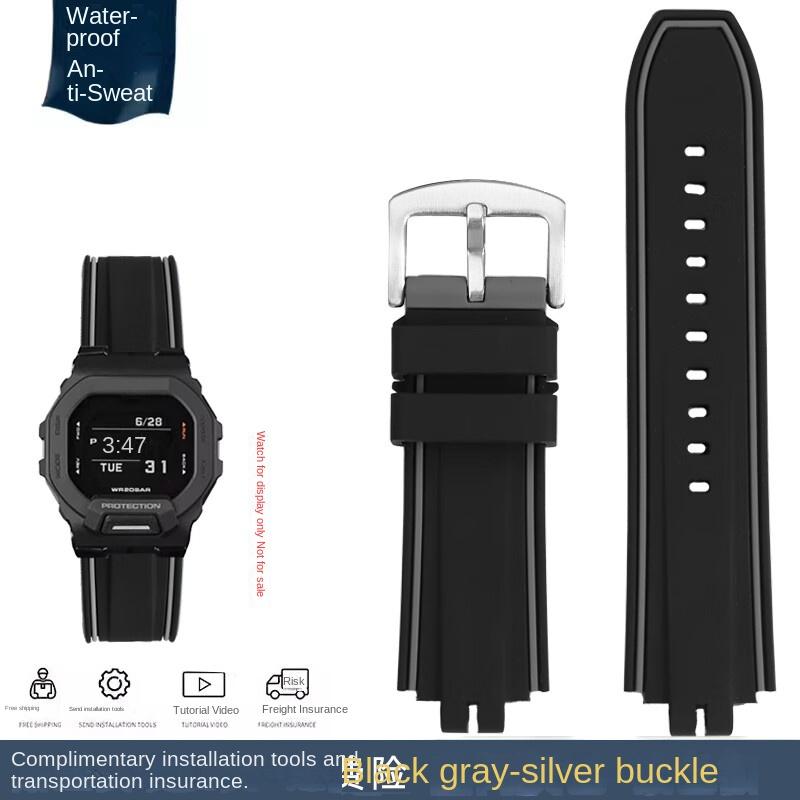 Для Casio Серии GBD-200 GBD-200-1 GBD-200UU/SM Черный Воин Водонепроницаемый Силиконовый Резиновый Ремешок для Часов Спортивный Ремешок Браслет