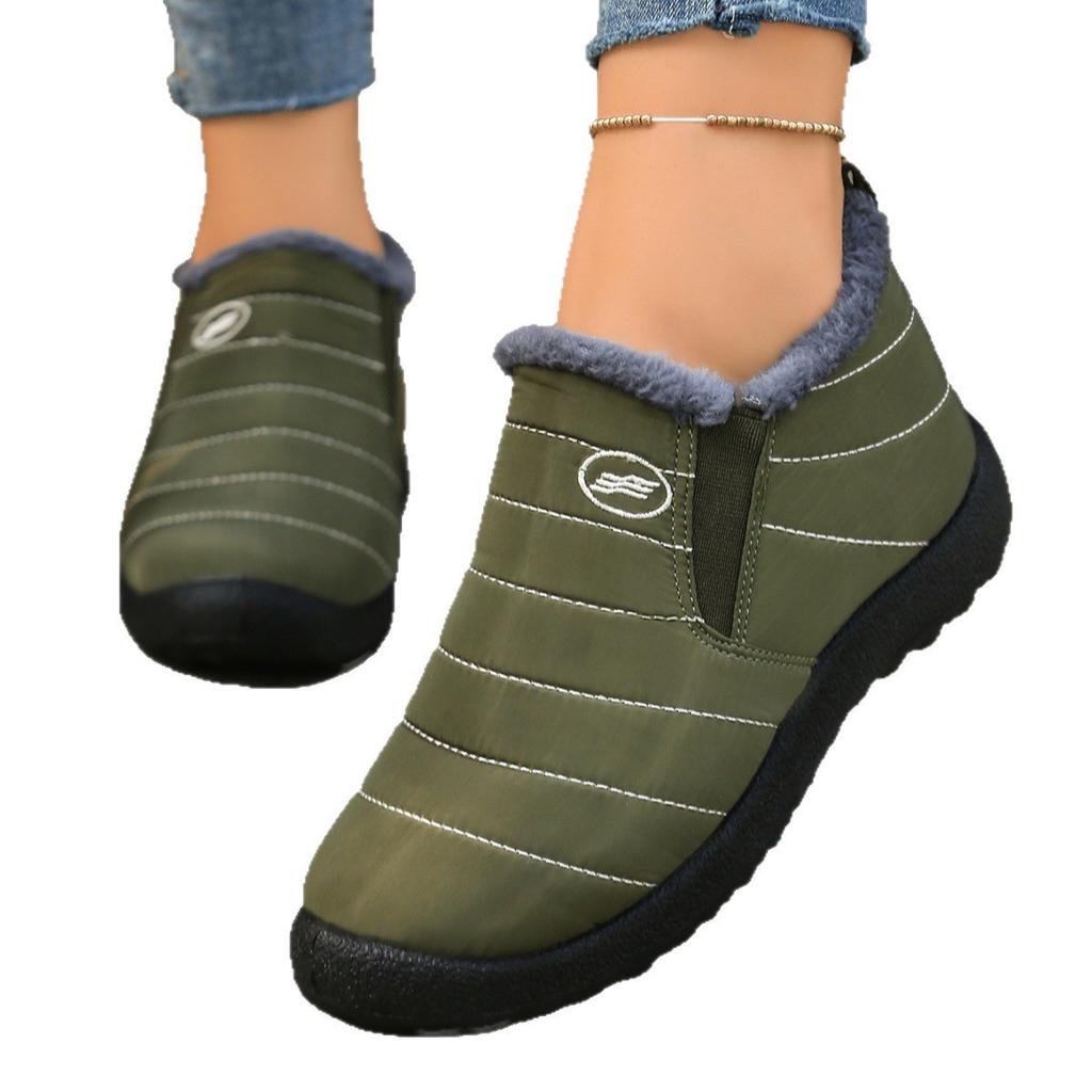 Новые хлопковые ботинки большого размера, утепленные и утолщенные зимние ботинки, теплая повседневная обувь