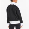 Puma Iconic T7 Crop Jacket With Embroidered Logo Color Block Retro Sports Knit Jacket Women Jacket Black 532943-01