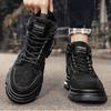 Модные мужские зимние ботинки, противоскользящие, плюшевые, для помещения, теплые, холодостойкие, зимние ботинки, высокий верх, платформа, шнуровка, для улицы, спортивные, рабочие ботинки, мужские