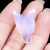 1Pc Mini Reiki Healing Crystal Carved Wolf Head Shape Ornament Decoration, Energy Natural Stone Amethyst Jade Agate Sodalite Gems Home Decor Jewelry