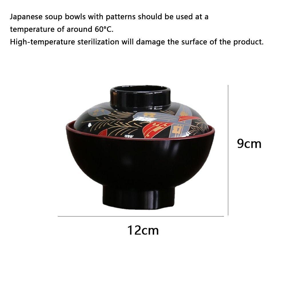 Новая Мисо-супница с крышкой, двухцветная, кленовый лист, японская рисовая миска, контейнер для супа, супница с крышкой, аксессуары для столовой