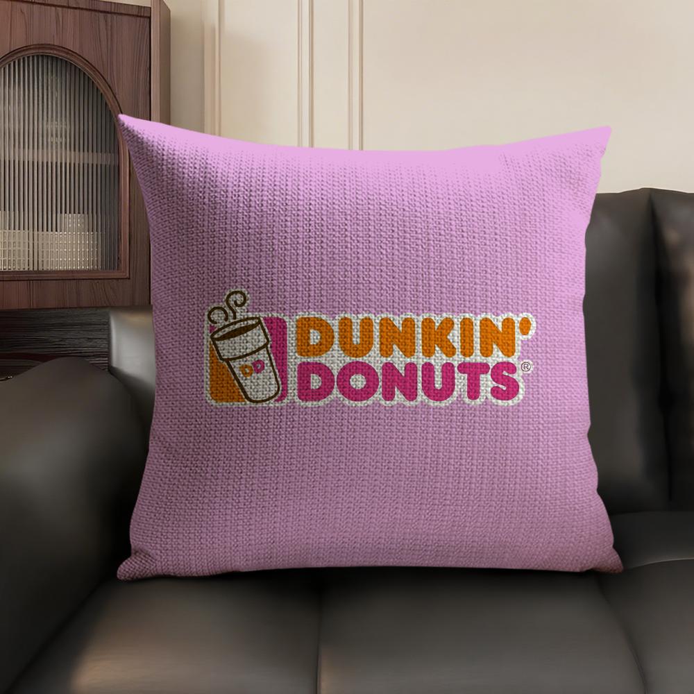 Подушка Dunkin' Donuts Чехол для подушки Летний Дышащий Лен Органическая Ткань Двусторонний Принт Чехол для Подушки Дивана Домашний Декор