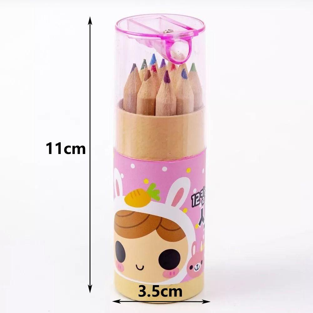 Colorful Cartoon Painting Pencil 12 Color Stationery Pencil Drawing Pencil  Student Stationery