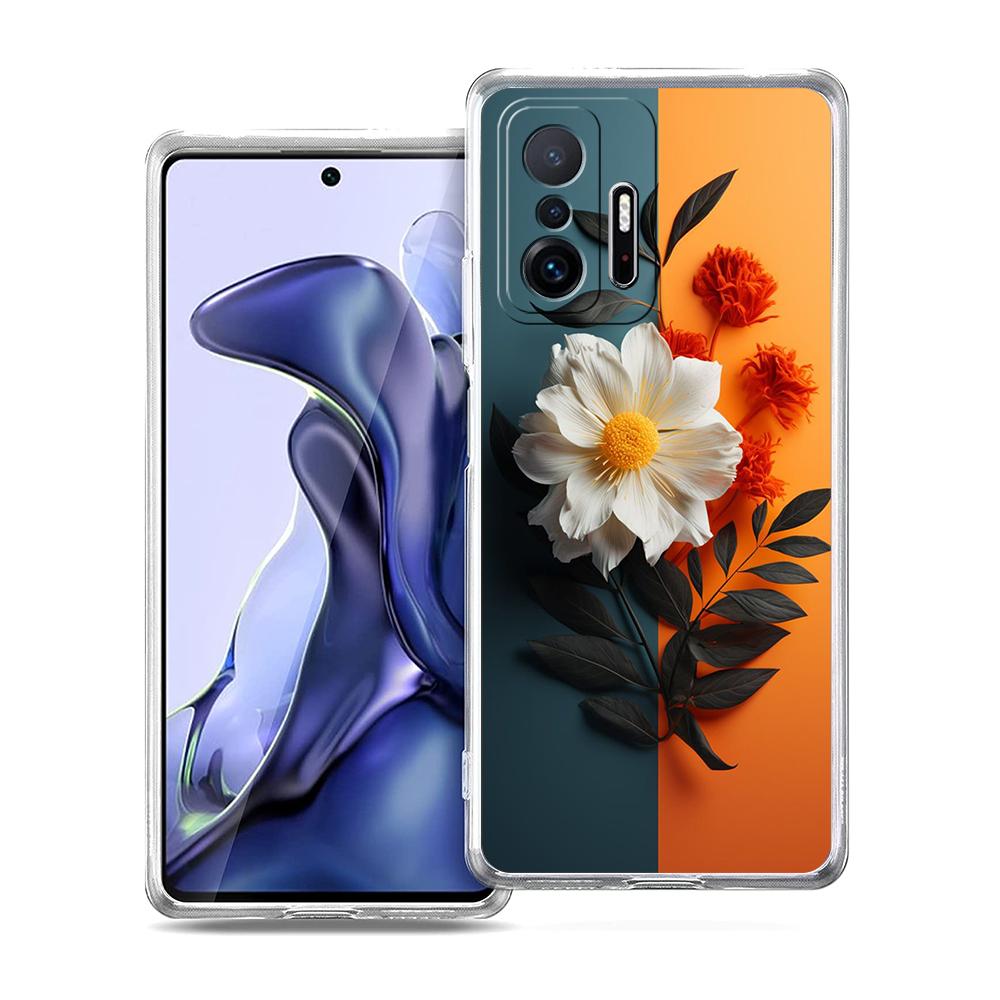 Чехол для телефона подсолнух для Xiaomi Mi Poco F3 X3 X4 GT NFC M3 M4 11 Ultra 12 11X 11i Pro Lite 5G Мягкий прозрачный чехол Чехлы Сумки