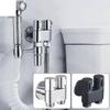 G1/2 Three-way Filling Angle Valve Wall Mount One Into Two Out Water Controller Toilet Bidet Cleaning Sprayer Accessories