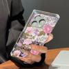Прозрачный квадратный чехол-бампер для iPhone 13 12 15 Plus 14 Pro Max 11 16 ProMax, защита от окисления, с романтичным весенним узором