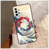 Чехол для Samsung Galaxy A36 A56 A16 A26 A06 A52 A53 A33 A13 A34 A54 A14 A15 A35 A55 A22 A32 с рисунком японского карпа кои, дракона и волны