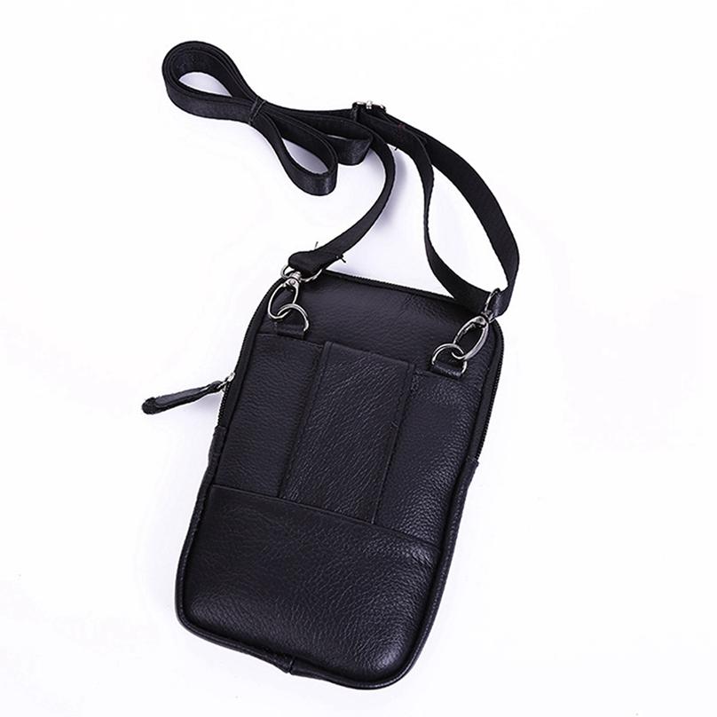 Leather Men's Phone Bag Outdoor 1Pc Travel Waist Pack Shoulder Bags