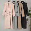 Bathrobe Ant Velvet Pajamas Women's Autumn and Winter Couple Nightgown Half Velvet Nightgown Ladies Dressing Gown Home Service