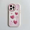 Ins 3d Pink Love оригинальный противоударный чехол для телефона с сердечками для Iphone 13 12 11 Promax 14 Pro Max Защитный чехол Fundas Capa