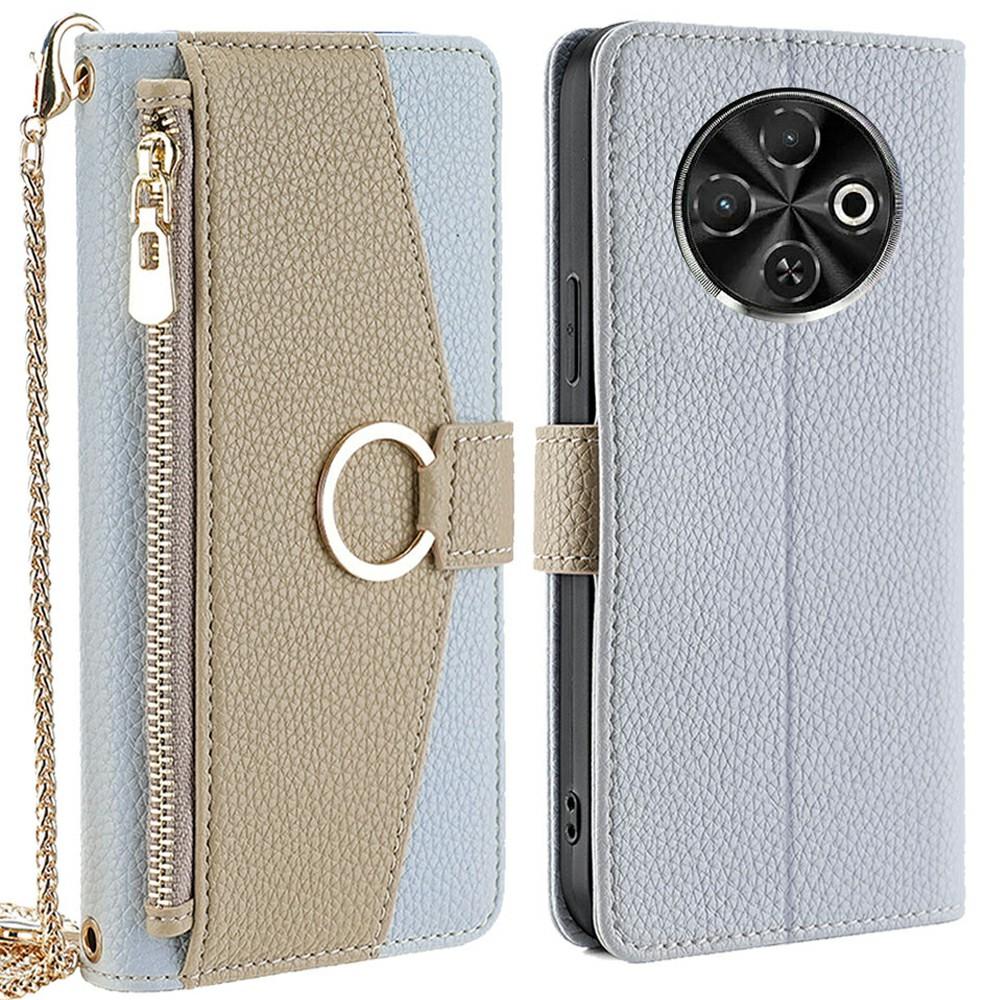 Для TECNO Spark 30C 4G Чехол Зеркальный Кошелек Кожаный Чехол для Телефона с Цепочкой Плечевой Ремень