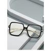 Fashion Oversized Square Eyewear Retro Womens Light Bloking Metal Frame Glasses Trend Optical Computer Eyeglasses