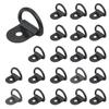 Winova 20pcs Tie Down Rings for Motorcycles Hooks Strong and Durable Trailer Anchors Stainless Steel Black Finish 6.5 Holes 20pcs (Black)