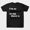 Men Black Print T-shirt Super Large TShirt Im-awesome No-Cut Transfer Paper Print Cotton Tshirt