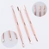 Manicure Tool Stainless Steel Triangle Rod Nail Polish Remover UV Gel Clean Stick Cuticle Pusher