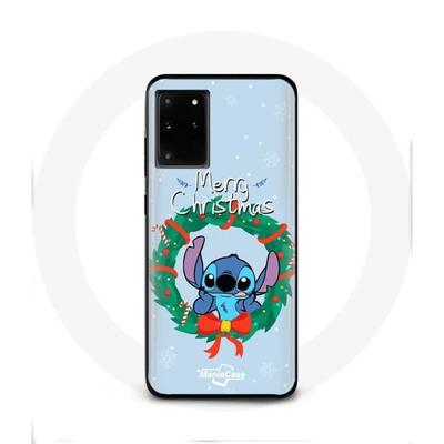 Coque Pour Samsung Galaxy S11 Plus Stitch Neige Joyeux Noël Bleu