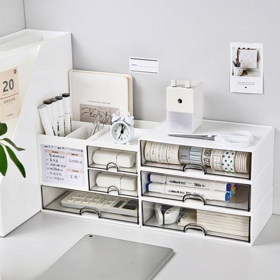 Многофункциональный настольный органайзер, ящик с держателем для ручек, большой вместительный настольный органайзер с несколькими отделениями, чехол для хранения