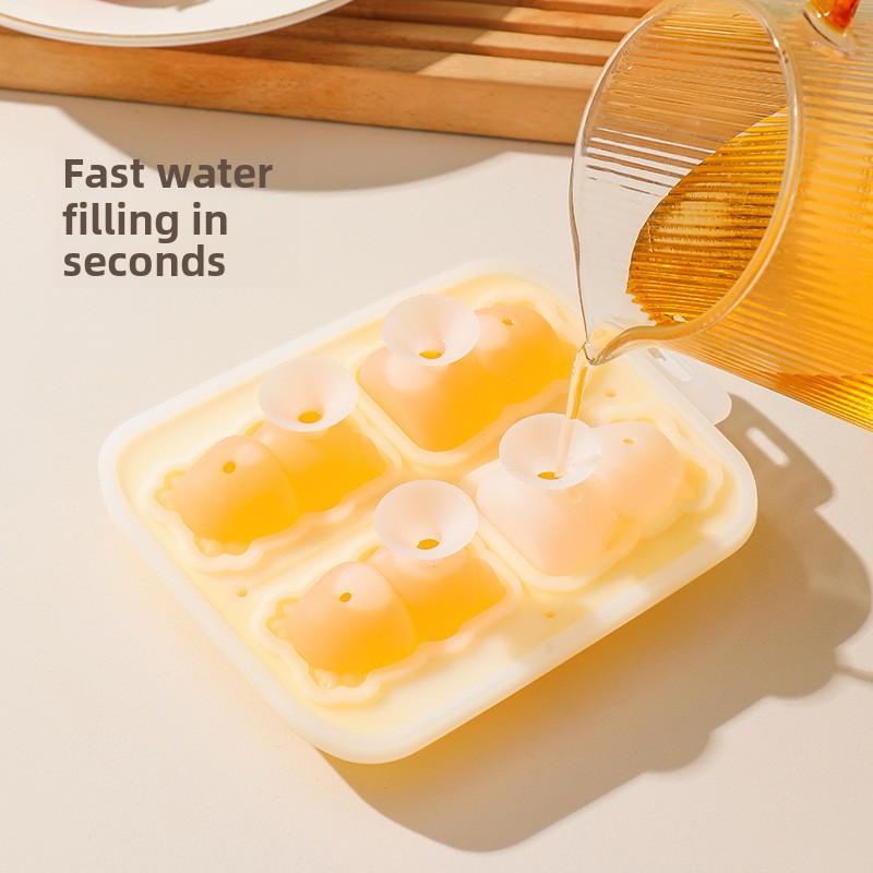 Силиконовый лоток для льда с рисунком, мини-формы для льда с крышкой, легкосъемные лотки для льда для виски, коктейлей, без BPA