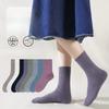 Women's Autumn and Winter New Soft and Comfortable Breathable Solid Color Warm Wool Long Socks