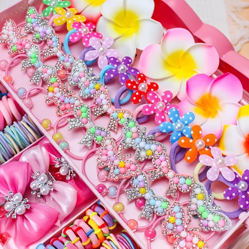 Тематический набор аксессуаров для волос | Включает резинки для волос, заколки, зажимы-бабочки и аксессуары в форме цветов - Идеально для повседневного использования
