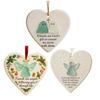 Heart-Shaped Sea Glass Friendship Ornament Handmade Sea Glass Angel/Ghost Ornament for Christmas Tree Timeless Friendship Keepsake