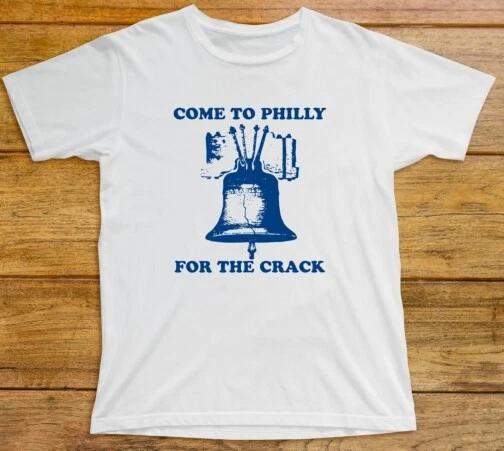 Приезжай в Филли за футболкой 'Crack T Shirt 979' из комедийного сериала 'Солнечно в Филадельфии'