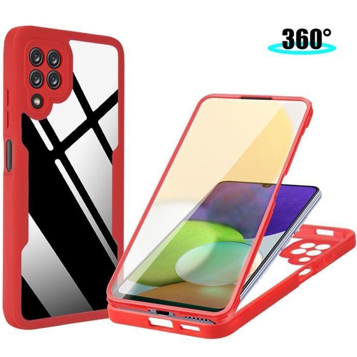 Case - BOOLING - for Samsung A22 4G - Red - 360° Protection - Anti-Scratch - Reinforced Edge