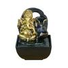 Ganesha Statue Tabletop Water Fountain Buddha Sculpture Elephant Hindu God Figurine Handmade Water Feature for Home Decor Crafts