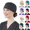 Women Cotton Bandage  Scrub Cap Sweatband Bouffant Hat Men