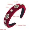 Women's Hair Hoop Baroque Vintage Pearl Water Bit Flannelette Thin Sponge Headwear