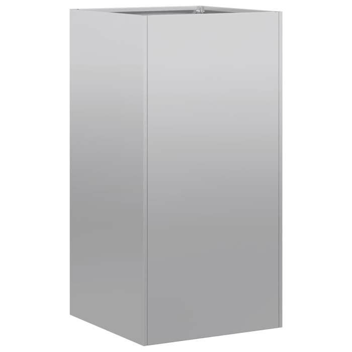 VidaXL Planter 40x40x80 Cm Galvanized Steel, Flower Pot, Plant Stand, Raised Bed, Planter Stand 860708