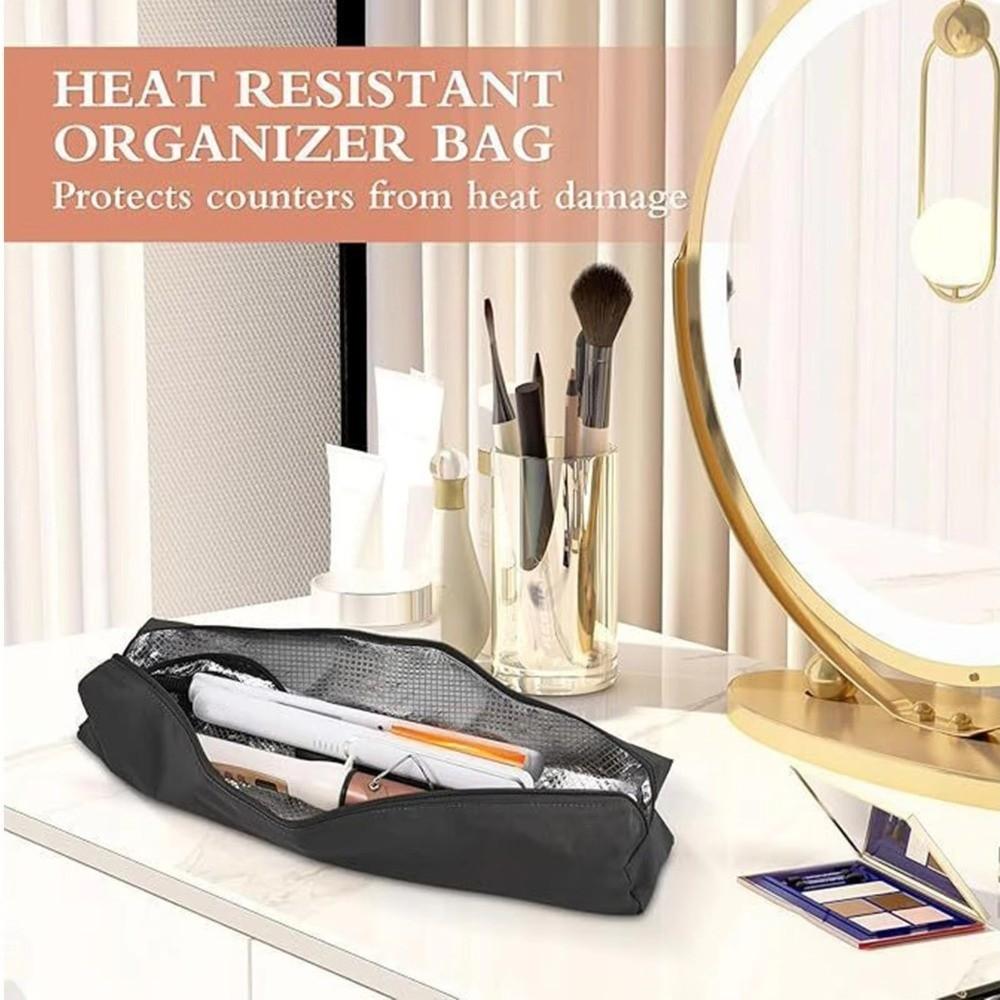 Dustproof Curling Iron Bag Heat Resistant Cosmetics Bag Hair Care Accessories