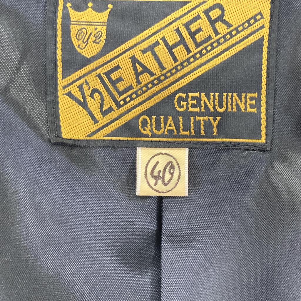 Y'2 LEATHER SR-41 Black Steer Oil Calf Single Rider's Jacket Jacket 40 blackUsed