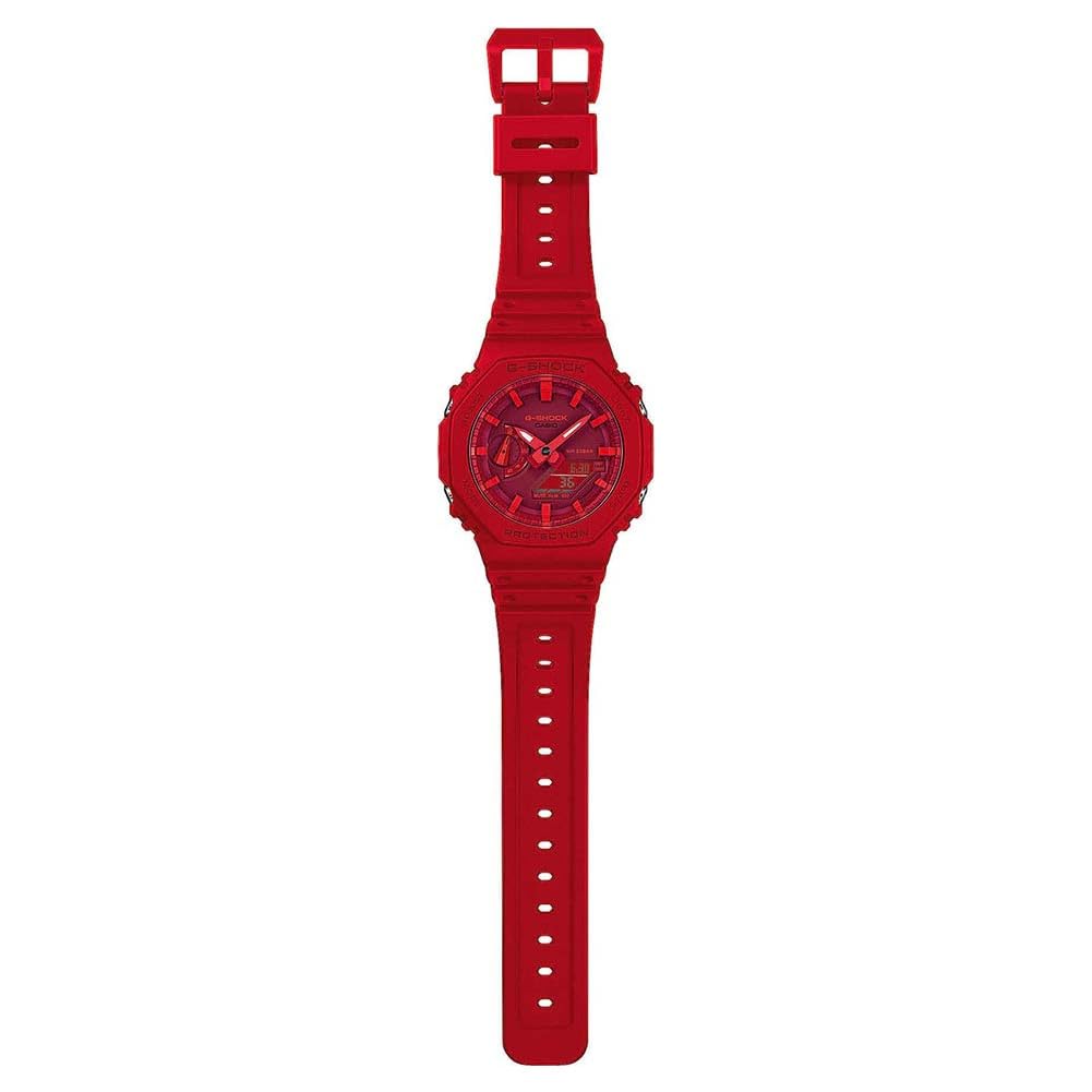 Casio Красные Спортивные Кварцевые Отправляются Международно GA-2100-4A G-SHOCK Мужские Аналогово-Цифровые Часы,