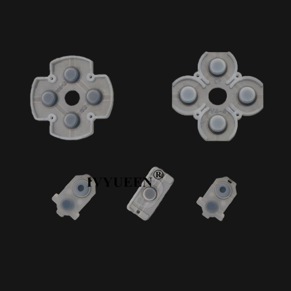 IVYUEEN 100 sets for PlayStation 4 PS4 Pro Slim Controller Silicone Conductive Rubber Adhesive Button Pad Keypad for Dualshock 4