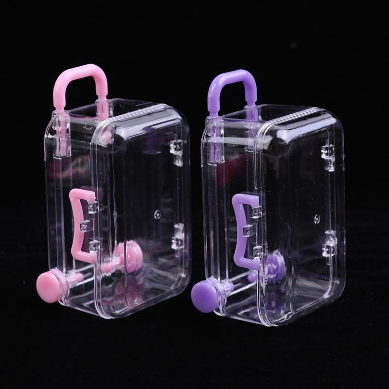 1Pc 5*7Cm Candy Box Dollhouse Mini Suitcase Trolley Luggage Handbag Model Decor