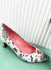 In The Balcony Marie Flower Python Pointed Pumps 7Cm Heel