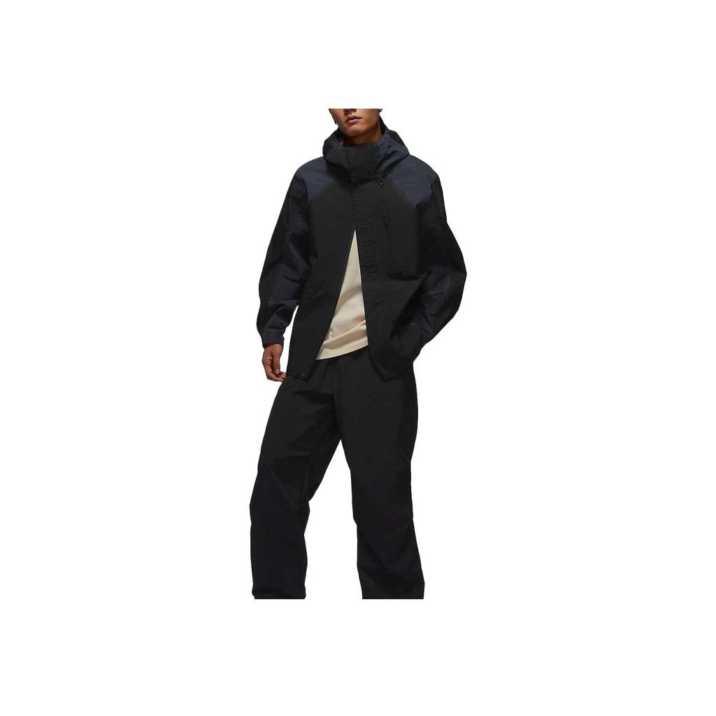 Jordan Куртка Air GORE-TEX Comfortable Waterproof Soft Skin Friendly Zip-Up с длинным рукавом Мужские куртки Серый Черный FV7216-045