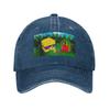 Sunny And Melon Denim Cap Casual Baseball Caps Adjustable Hat Summer Unisex Baseball Hats