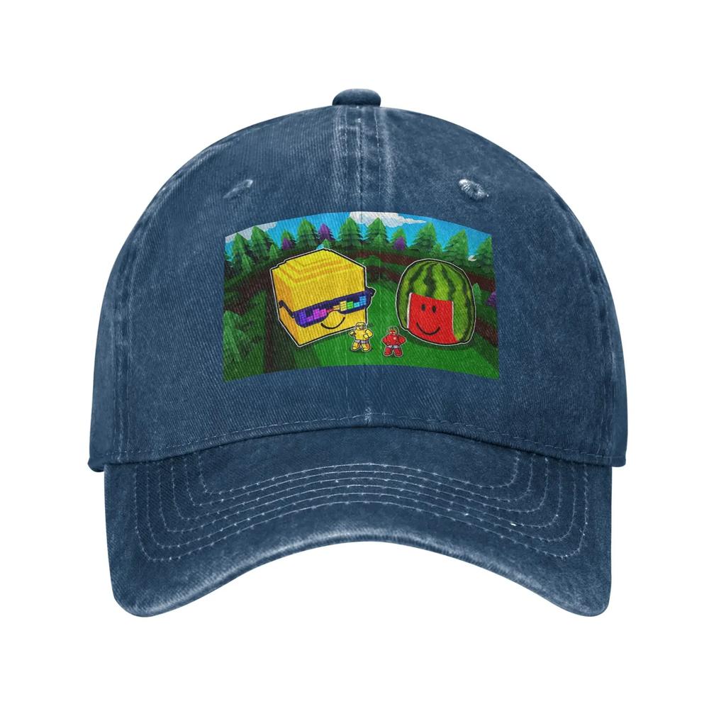 Sunny And Melon Denim Cap Casual Baseball Caps Adjustable Hat Summer Unisex Baseball Hats