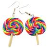 [Q9097] - Multicolored 'Lollipops' Handcrafted Earrings - 30x25 Mm