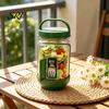 Leak-proof Salad Container Jar Side Open Leakproof Meal Prep Box Layered with Dressing Compartment Reusable Food-Safe Bowl for Travel Office
